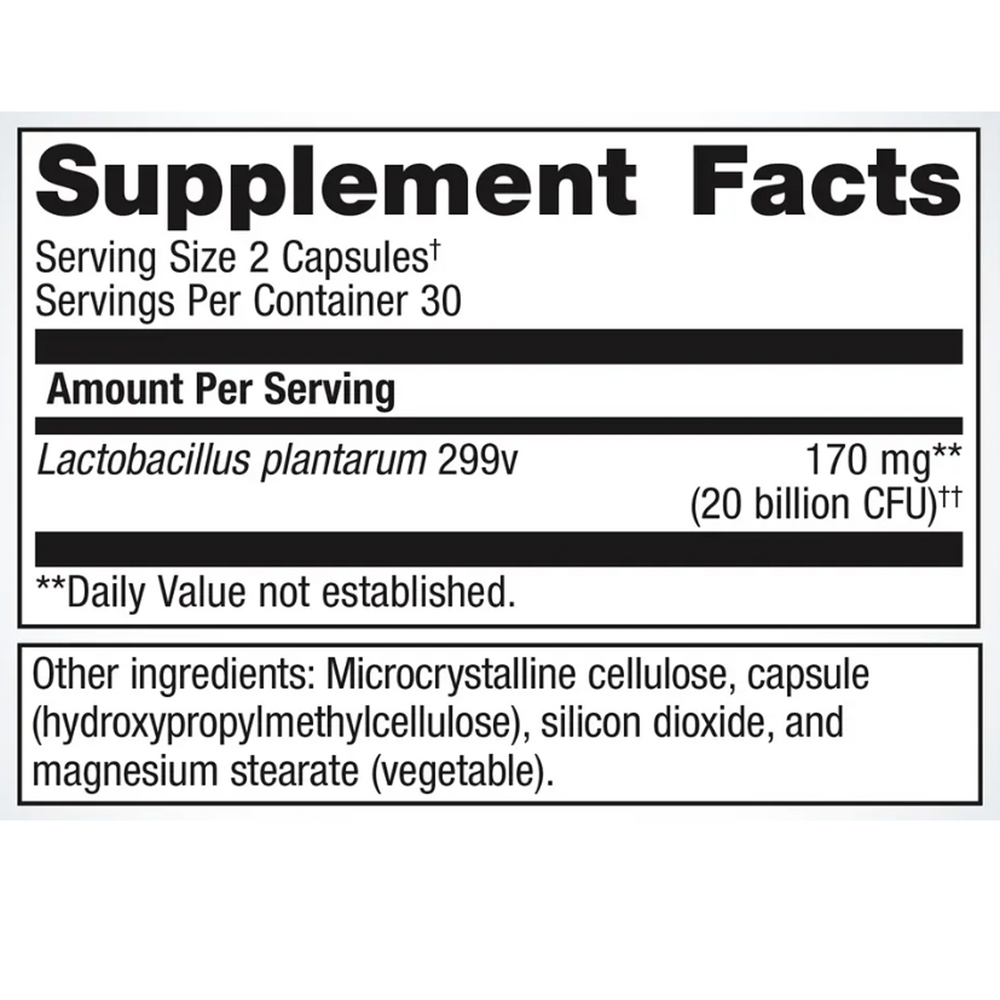 Ultra Flora Intensive Care Supplement Facts Label