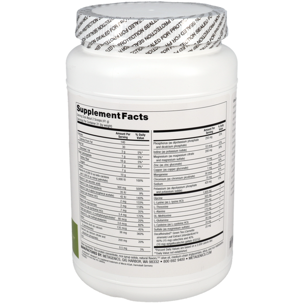 UltraClear PLUS Pineapple Banana Supplement Facts Label