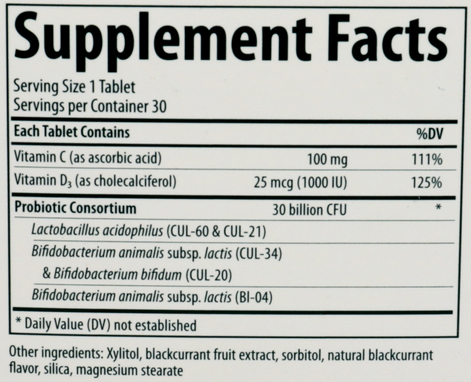 HMF IMMUNE Supplement Facts Label