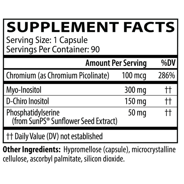 Metabolic Stimulator Supplement Facts Label