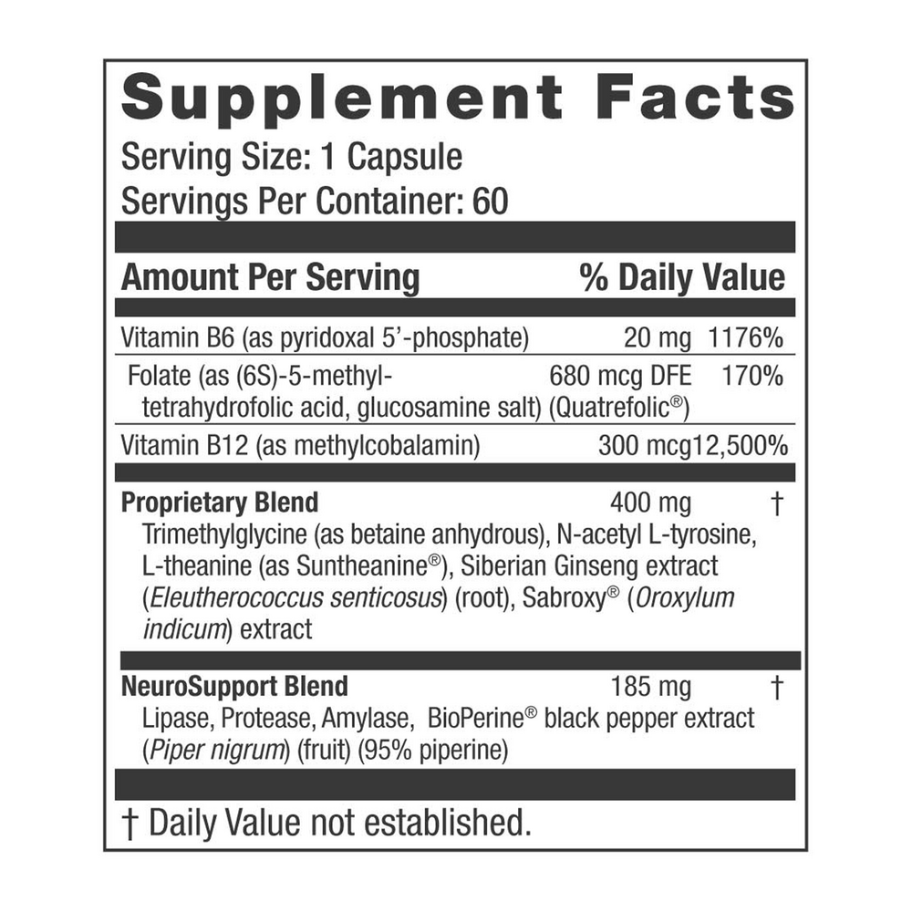 Contegra Supplement Facts Label