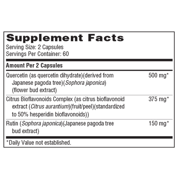 Bioflavonoid Complex Supplement Facts Label