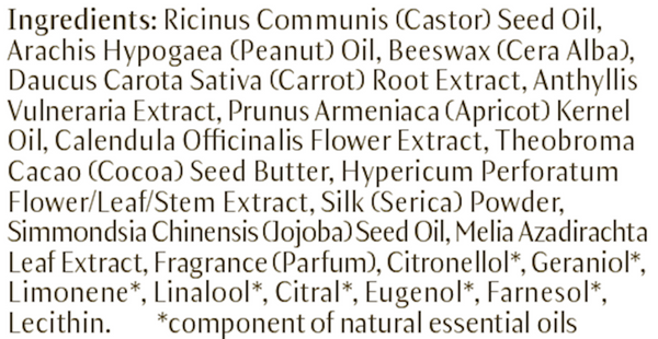 Eye Balm Supplement Facts Label