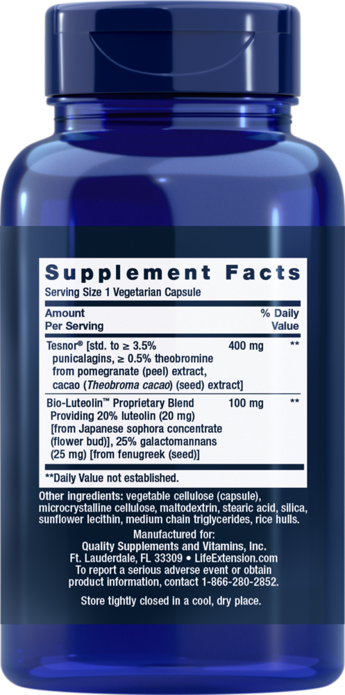 Testosterone Elite Supplement Facts Label