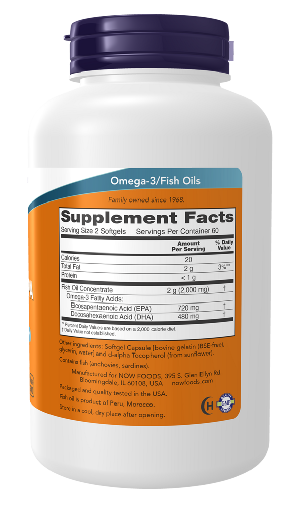 Super Omega EPA Supplement Facts Label
