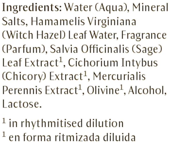 Clarifying Intensive Treatment 25+ Supplement Facts Label