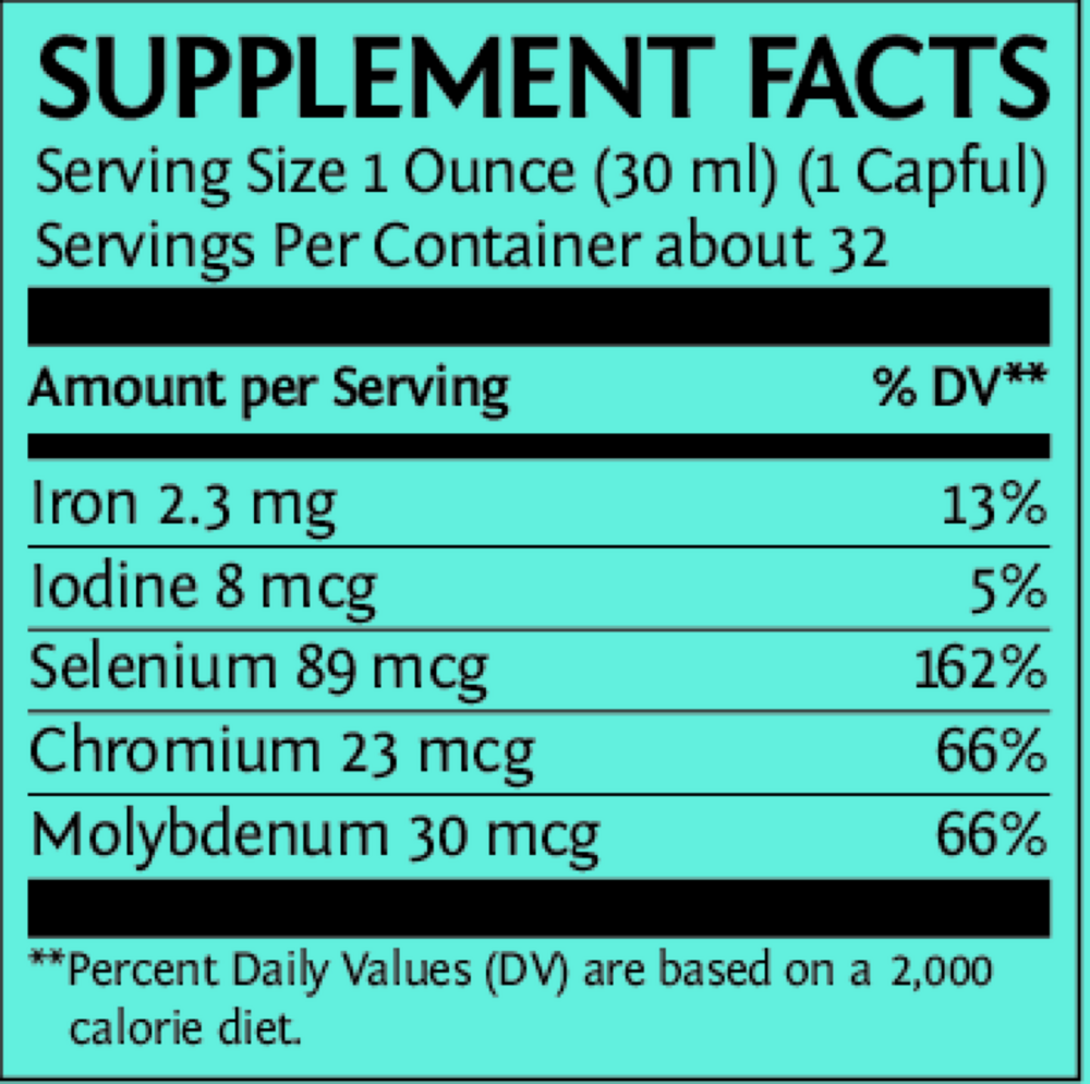Liquid Light Supplement Facts Label
