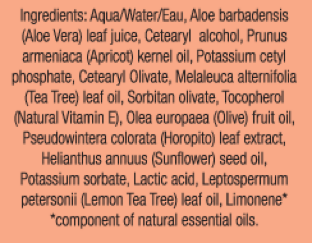 Vaginal Care Cream Supplement Facts Label