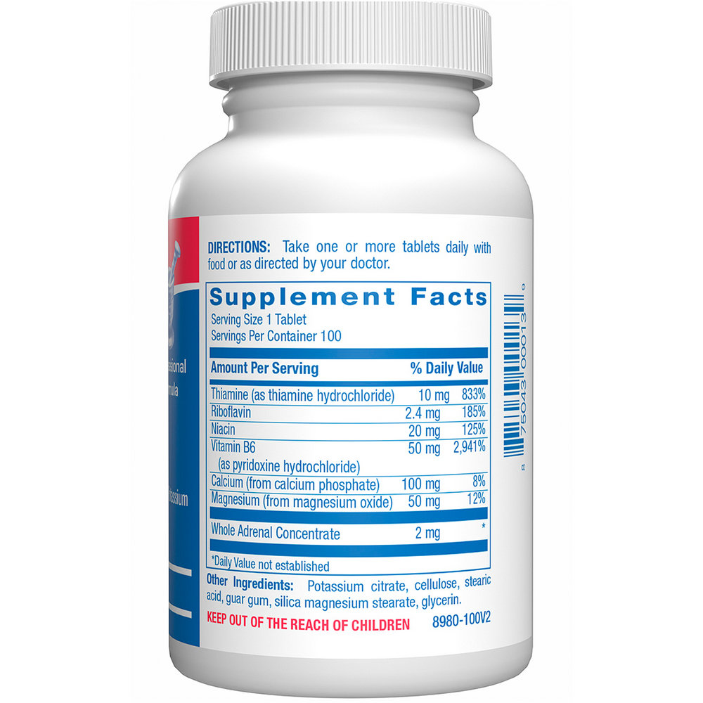 B6-Plus Supplement Facts Label