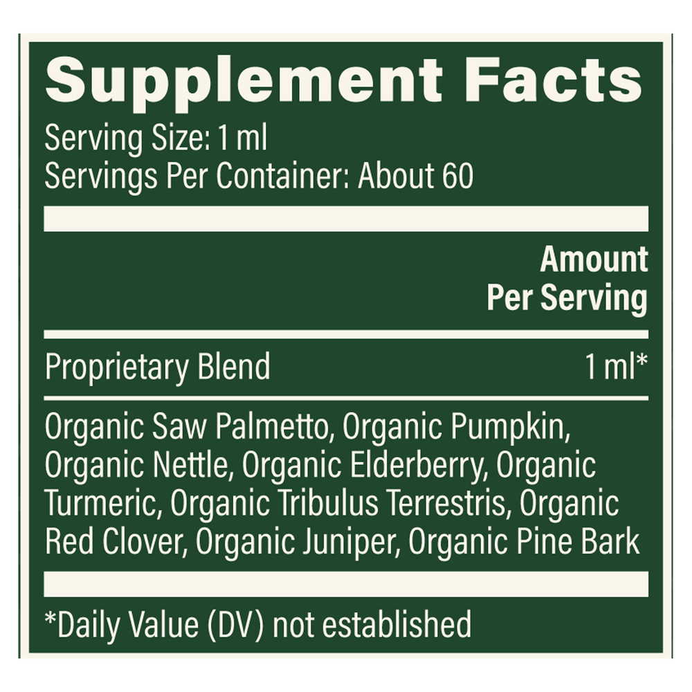Prostate Health (Prostrex) Supplement Facts Label