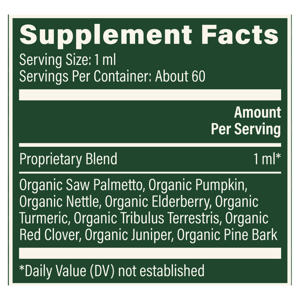Prostate Health (Prostrex) Supplement Facts Label