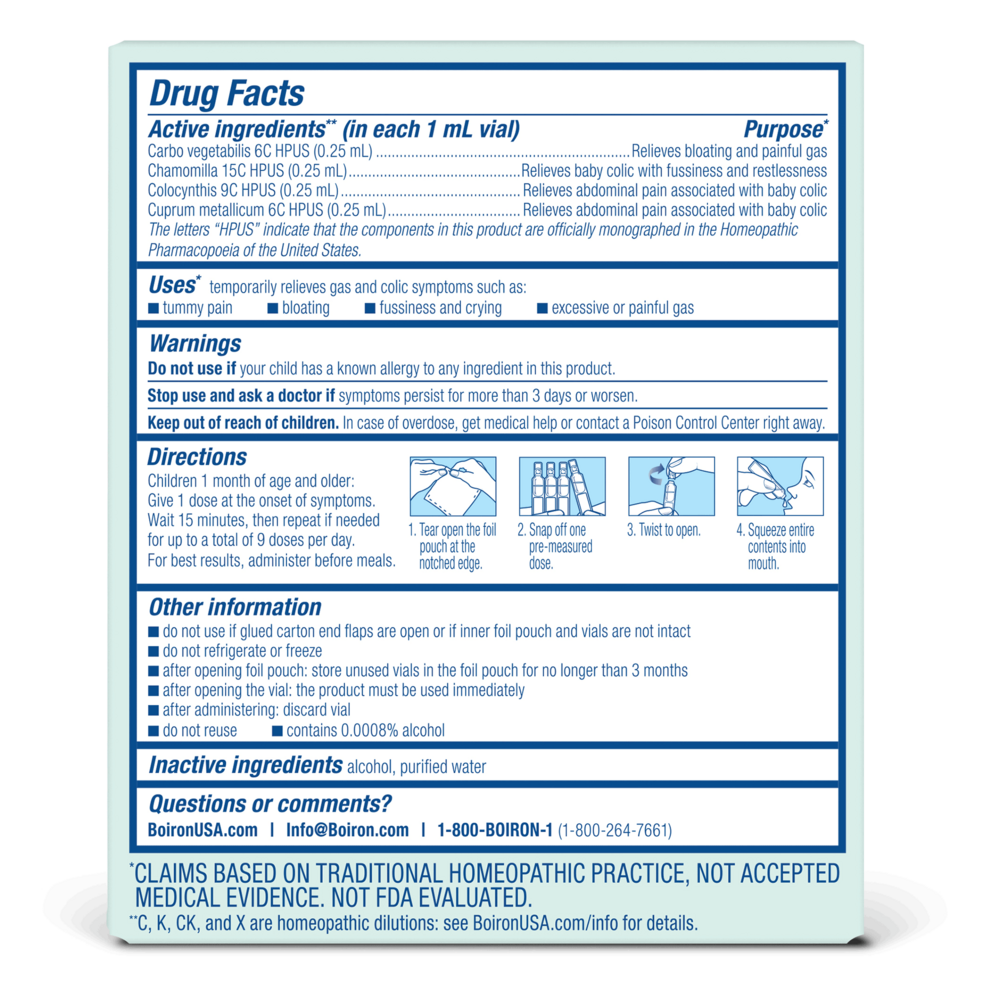 Camilia® Tummy Supplement Facts Label