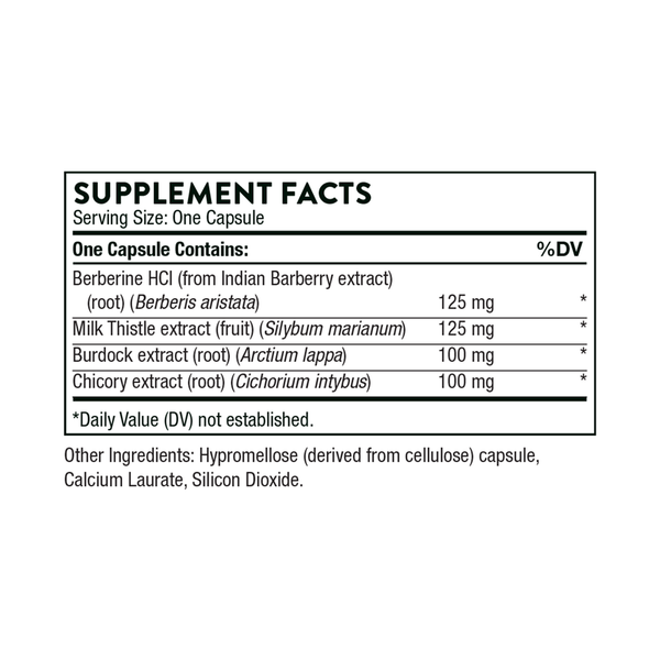 Liver Cleanse Supplement Facts Label