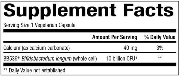 Probiotic-Pro BB536 Supplement Facts Label