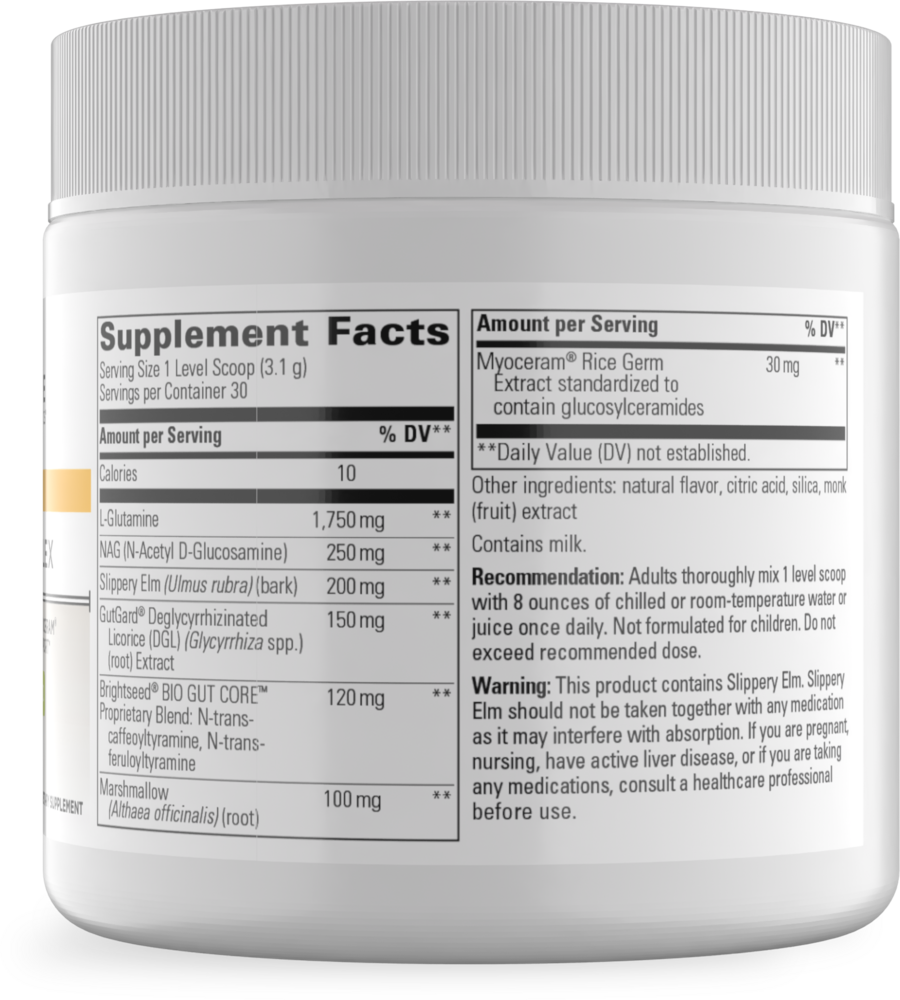 Barrier Complex Drink Mix Supplement Facts Label