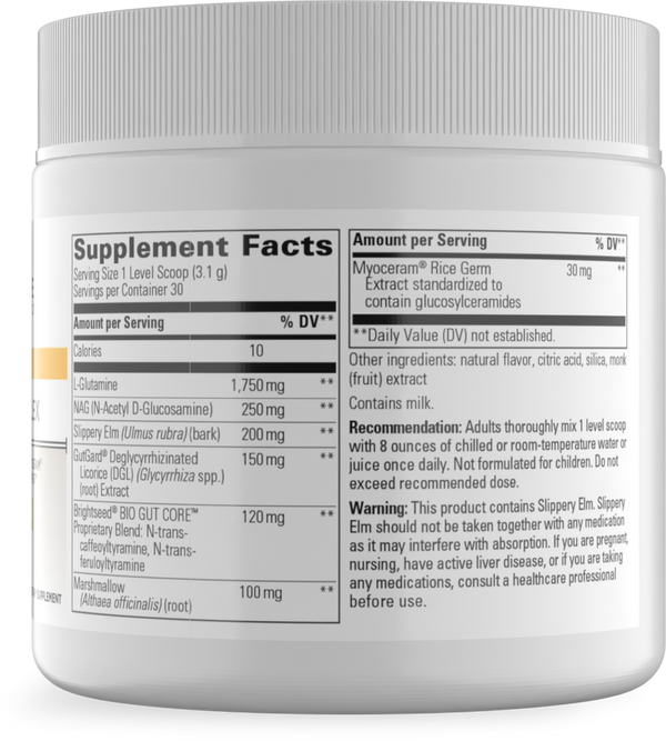 Barrier Complex Drink Mix Supplement Facts Label