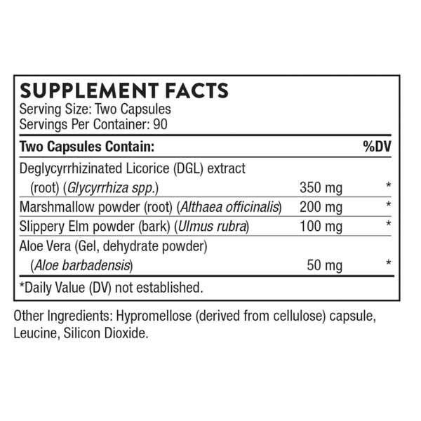 GI Relief (formerly GI-Encap) Supplement Facts Label