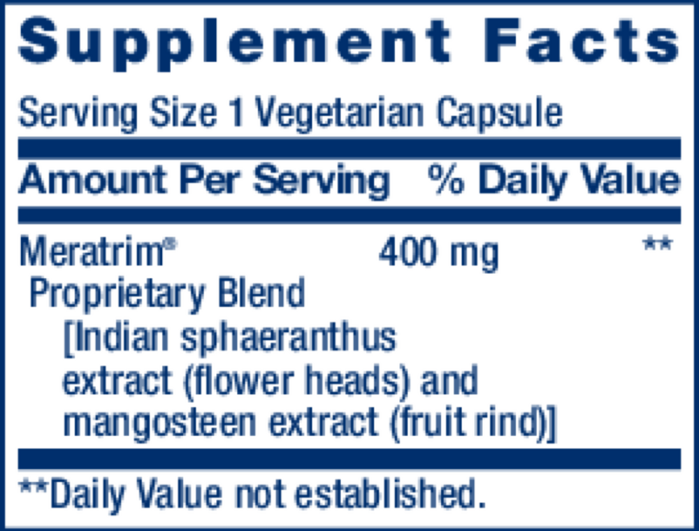Waistline Control™ Supplement Facts Label