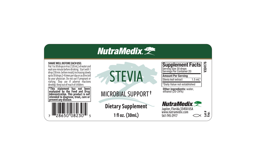 Stevia Supplement Facts Label