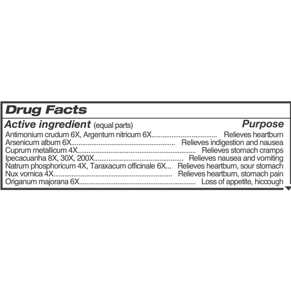GUNA-Stomach Plus Supplement Facts Label