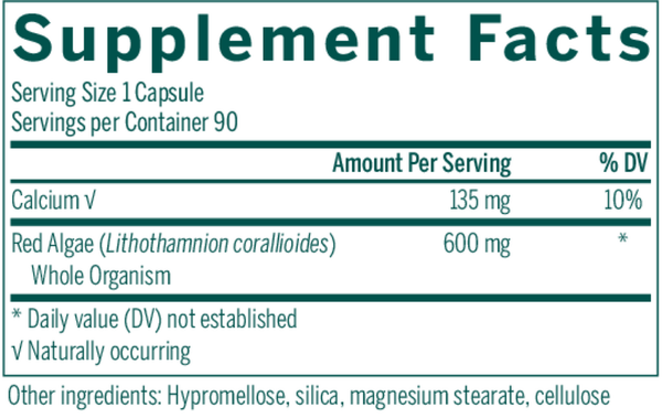 Red-gen Supplement Facts Label