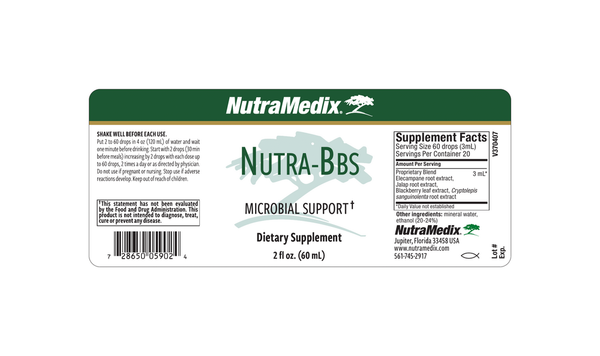 Nutra-BBS Supplement Facts Label
