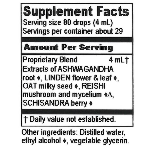 Calm Adapt Supplement Facts Label
