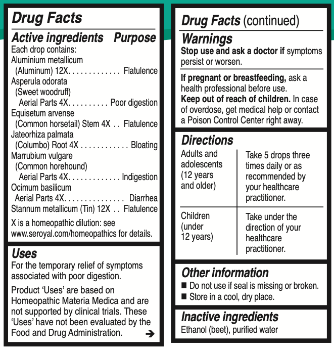 Unda #43 Supplement Facts Label