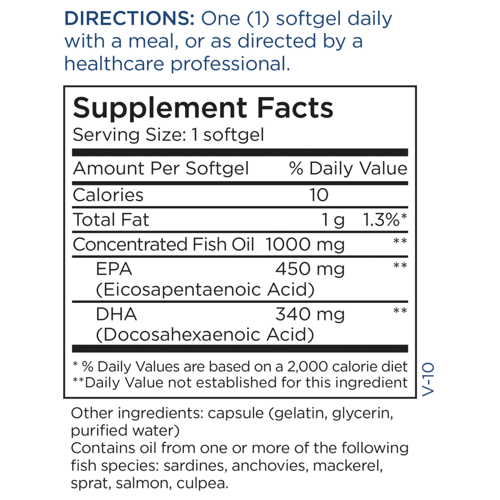 Mega Omega™ Extra Strength Supplement Facts Label