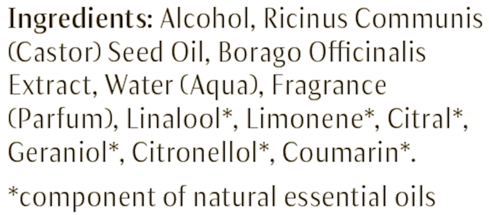 Revitalizing Leg & Arm Tonic Supplement Facts Label