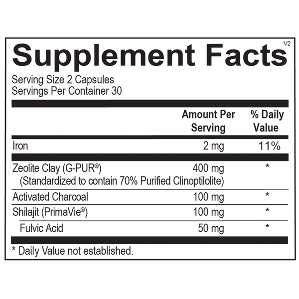 Z-Binder Supplement Facts Label