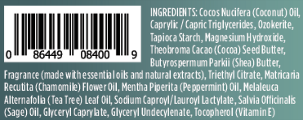 Magnesium Enriched Cucumber & Mint Deodorant Stick Supplement Facts Label