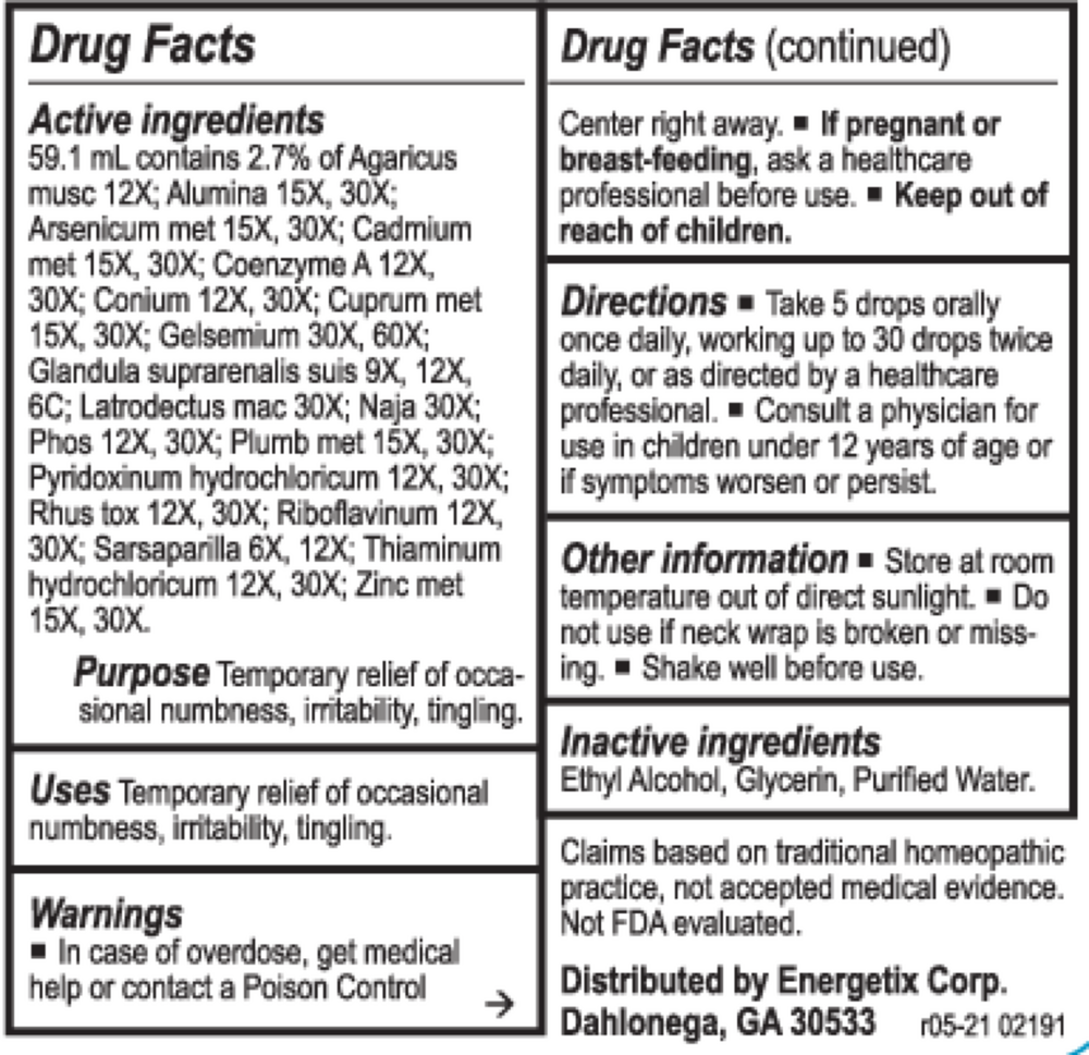 Neuro-Chord Supplement Facts Label