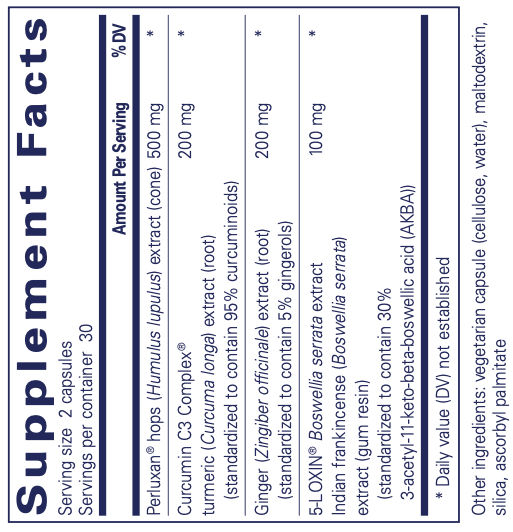 Phyto-4 Supplement Facts Label