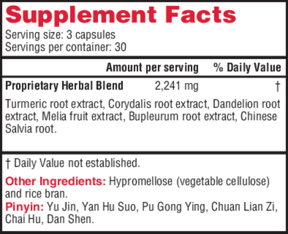 GB-6 Supplement Facts Label