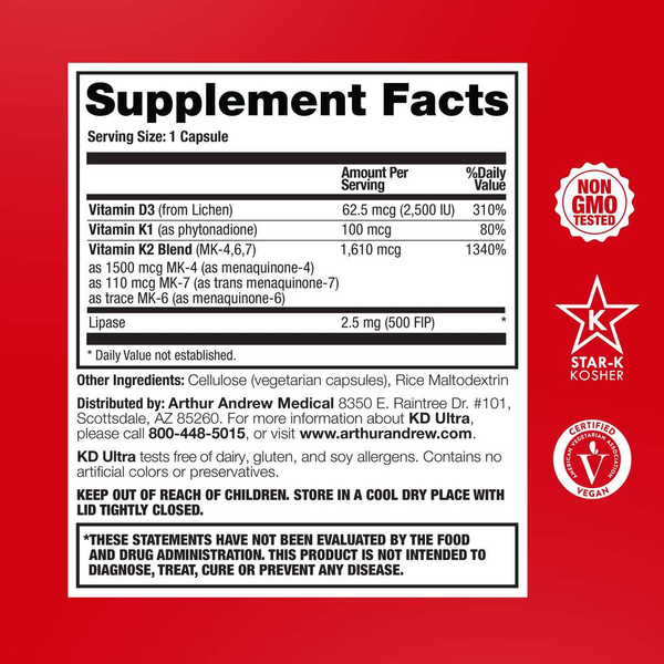 KD Ultra Supplement Facts Label