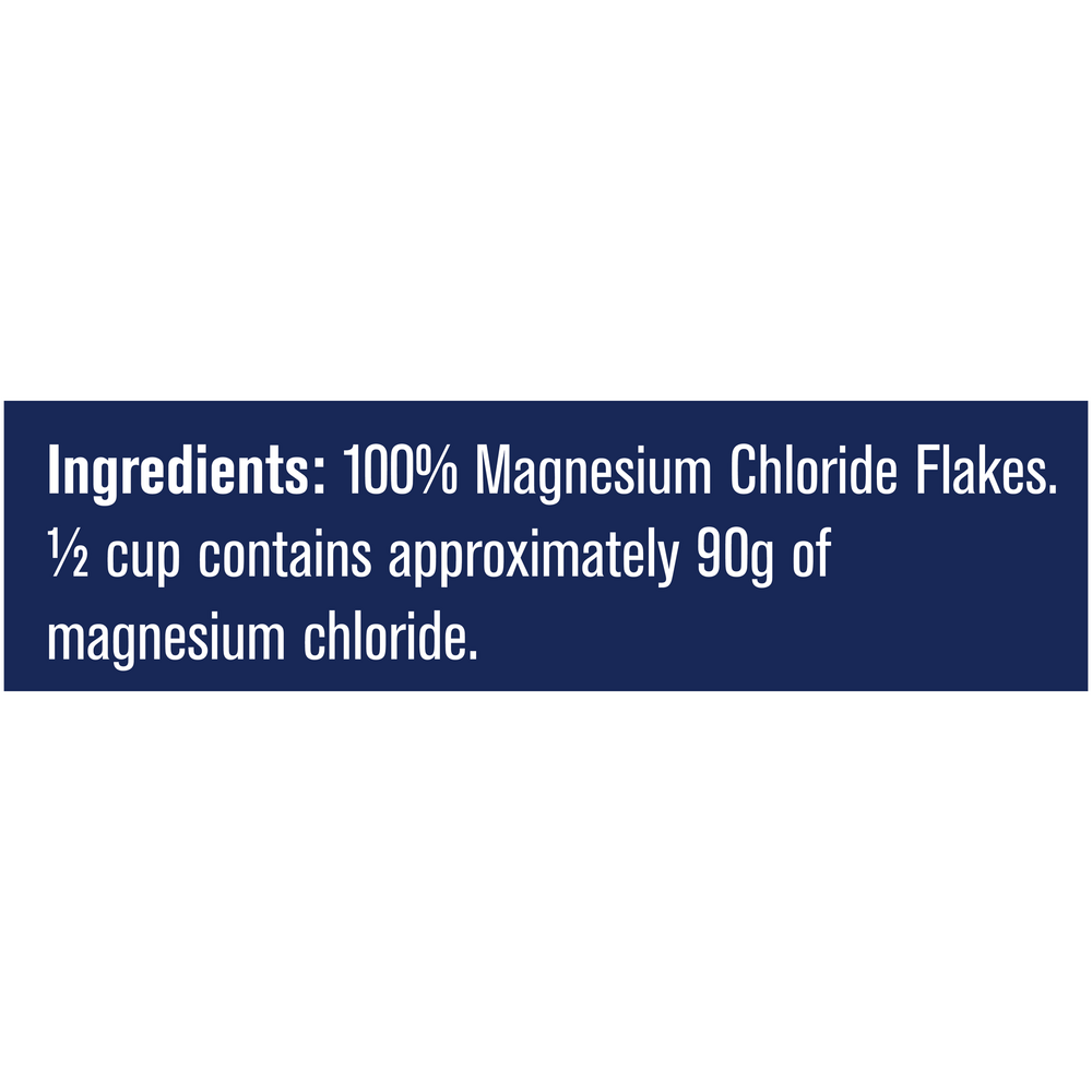 Pure Magnesium Flakes Supplement Facts Label