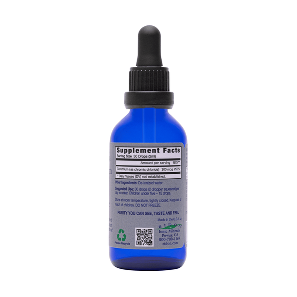Chromium Liquid Supplement Facts Label