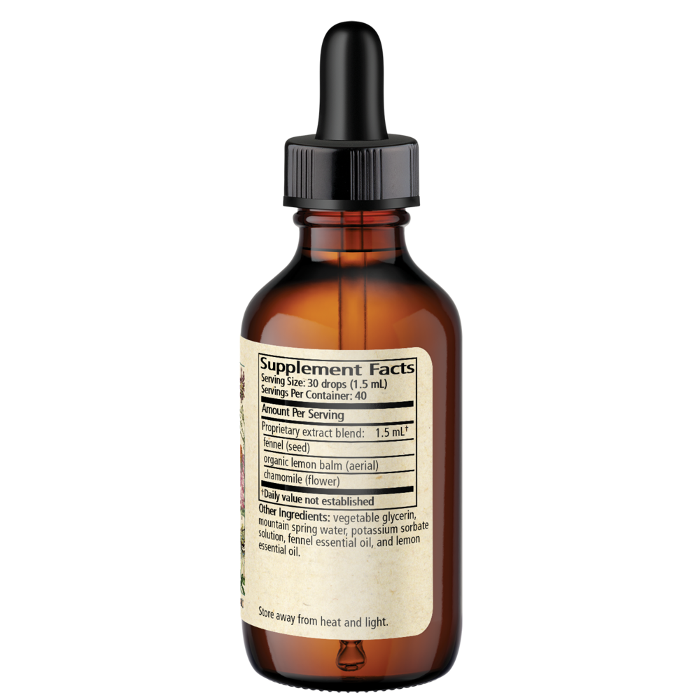 Tranquil Tummy (formerly Tummy Glycerite) Supplement Facts Label