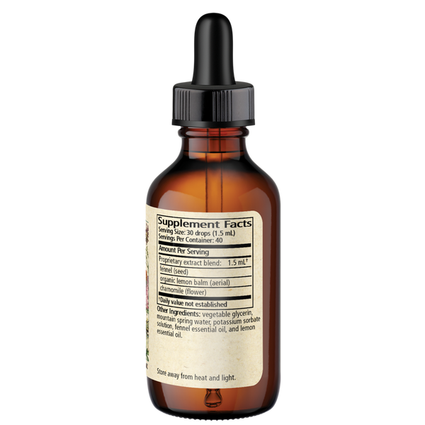 Tranquil Tummy (formerly Tummy Glycerite) Supplement Facts Label