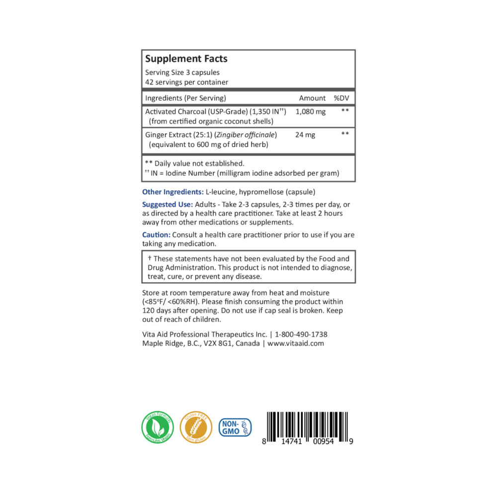 AC-1350 Supplement Facts Label
