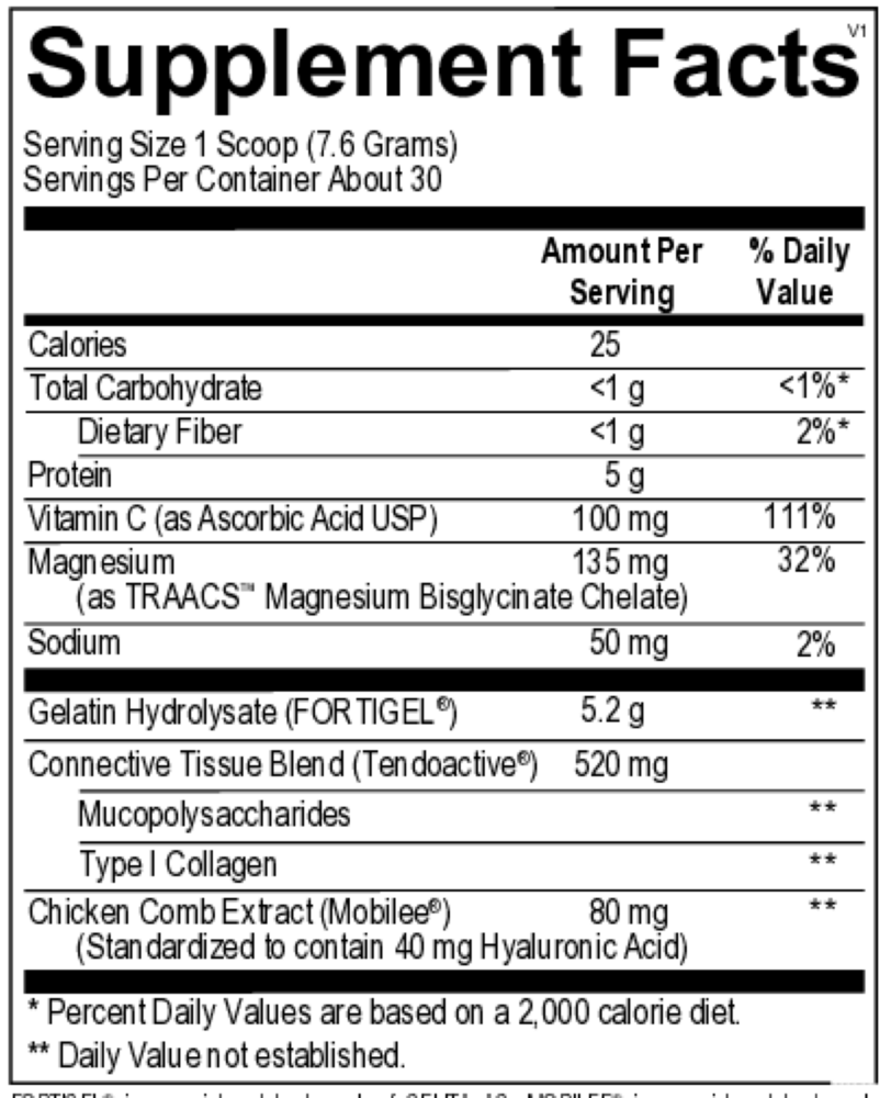 CollaGEN Supplement Facts Label