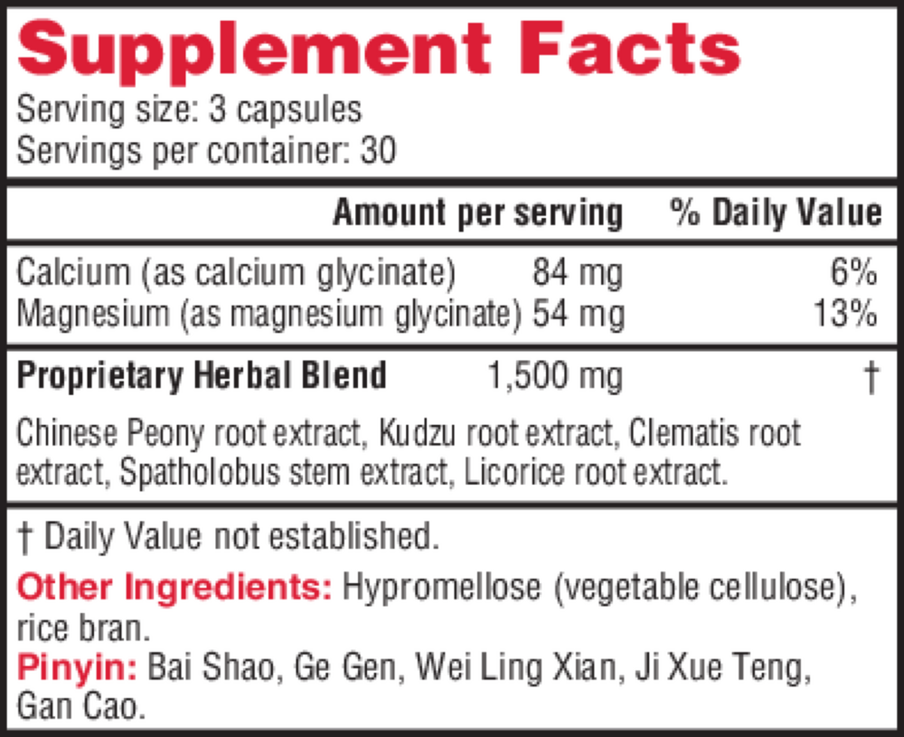 SPZM Supplement Facts Label