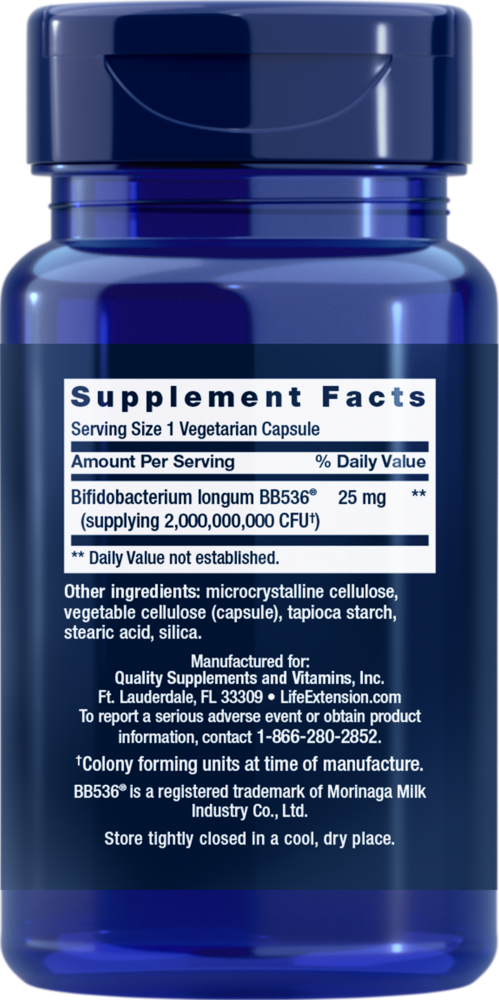 Bifido GI Balance Supplement Facts Label