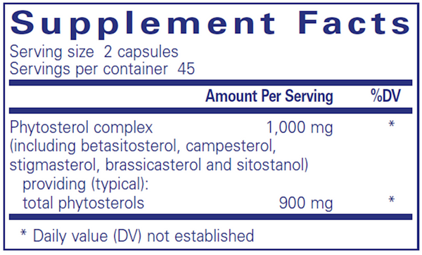 CholestePure 180 Count Supplement Facts Label