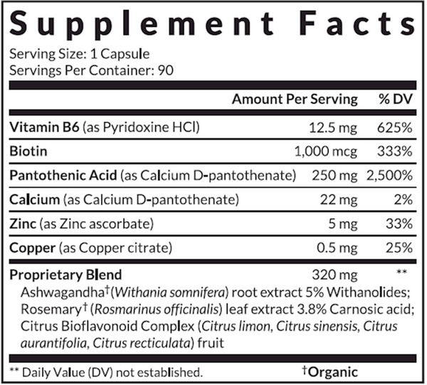 BACKORDER ONLY - Adapt Supplement Facts Label