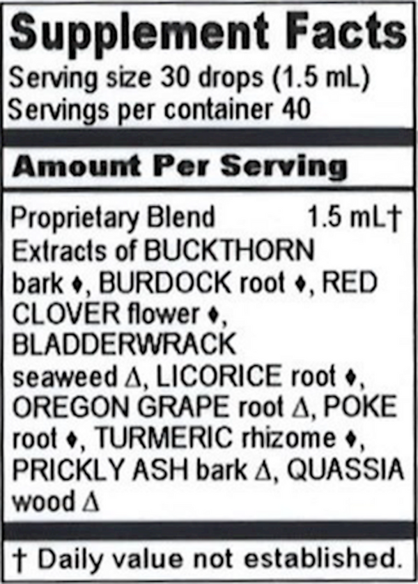Alterative Compound Supplement Facts Label