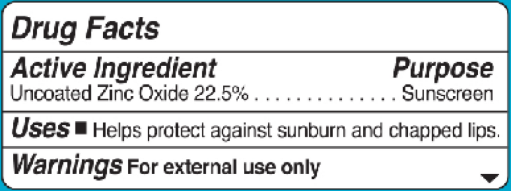 SPF 35 Active Mineral Face Stick Supplement Facts Label