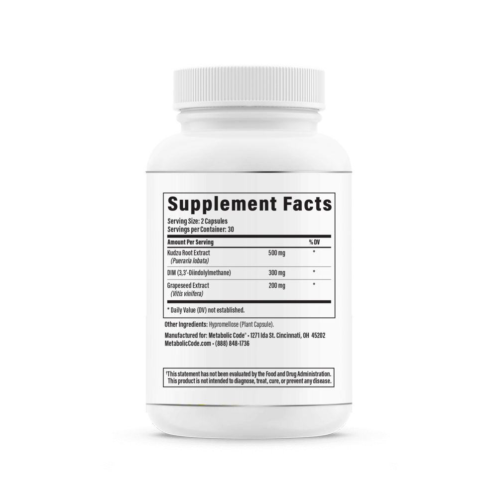 EstroMetab 2.0 Supplement Facts Label