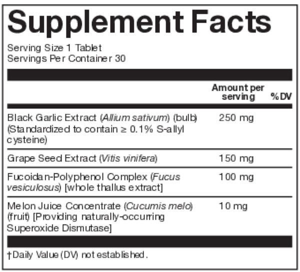 glyNOcalyx Supplement Facts Label